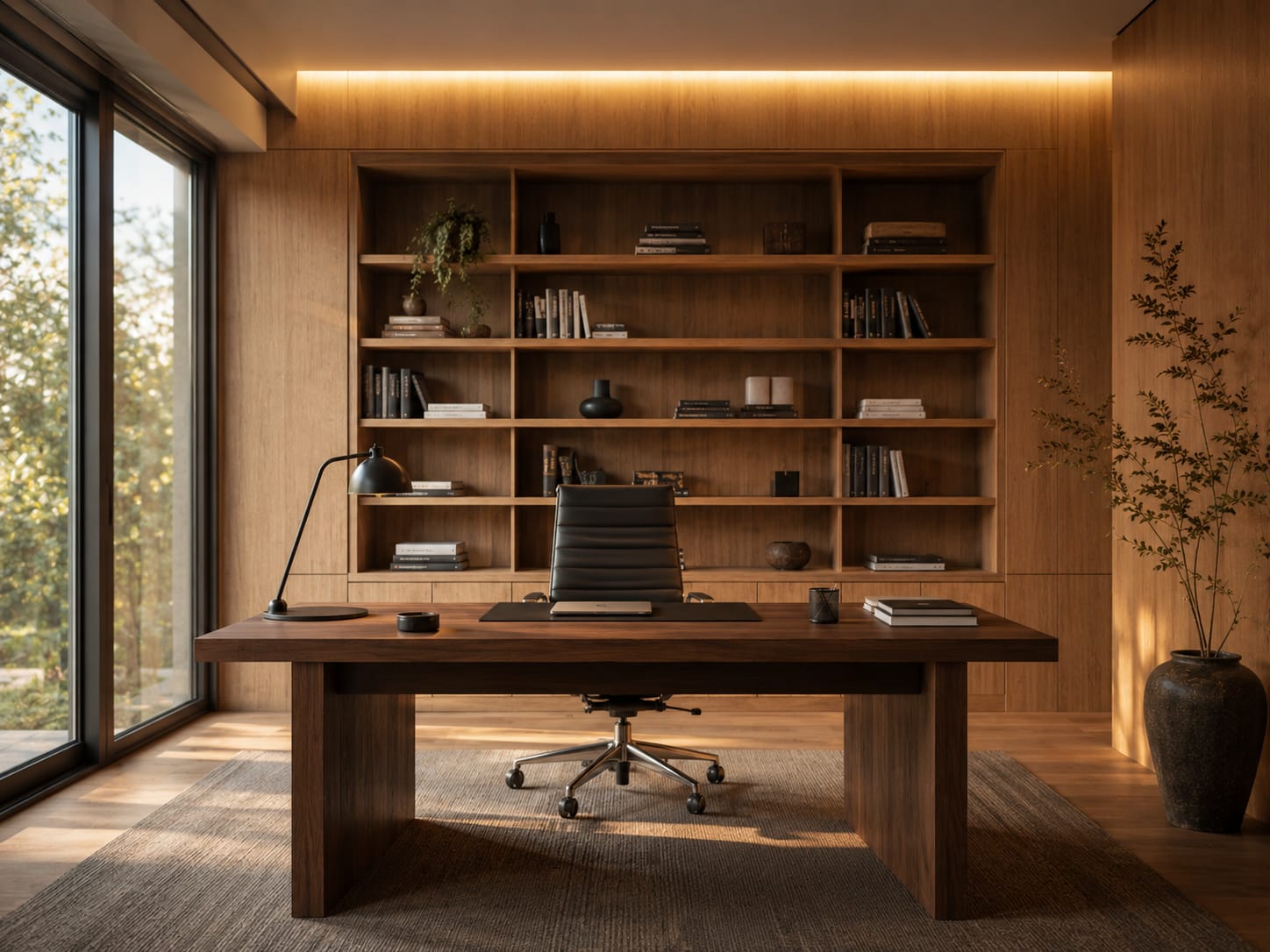 Büroausbau mit Holzverkleidung