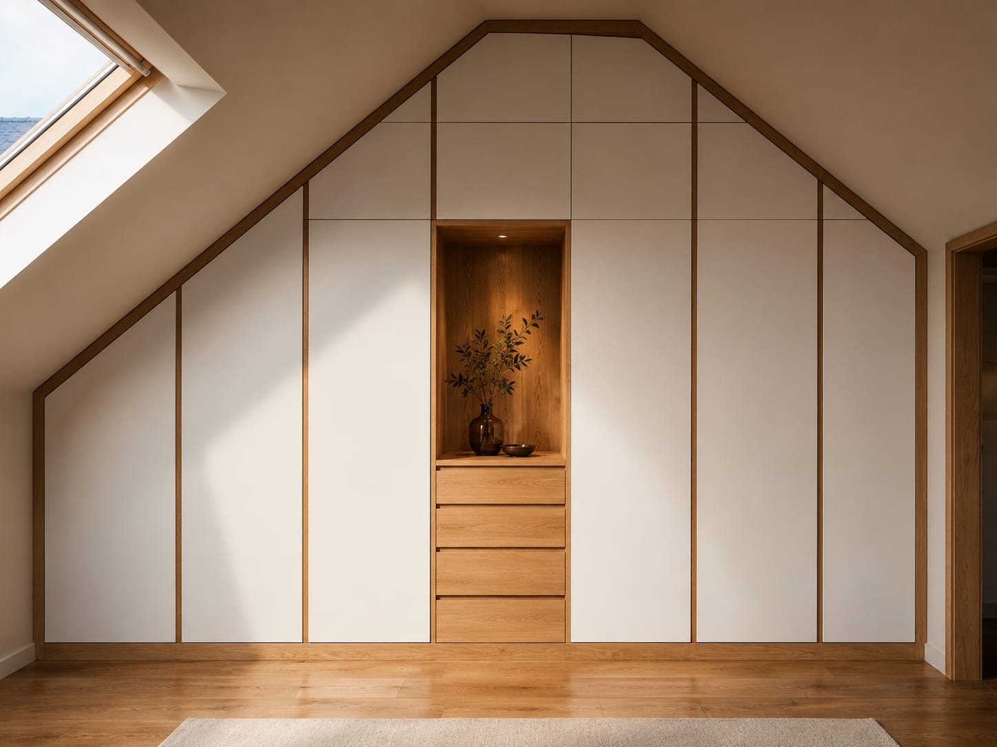 Einbauschrank in Dachschräge