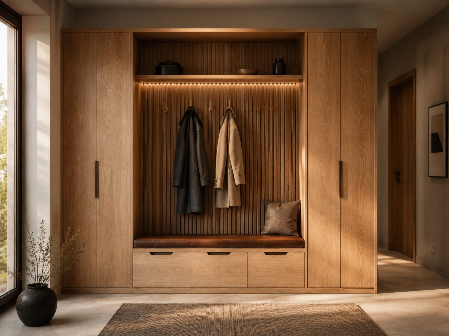 Garderobe aus Massivholz