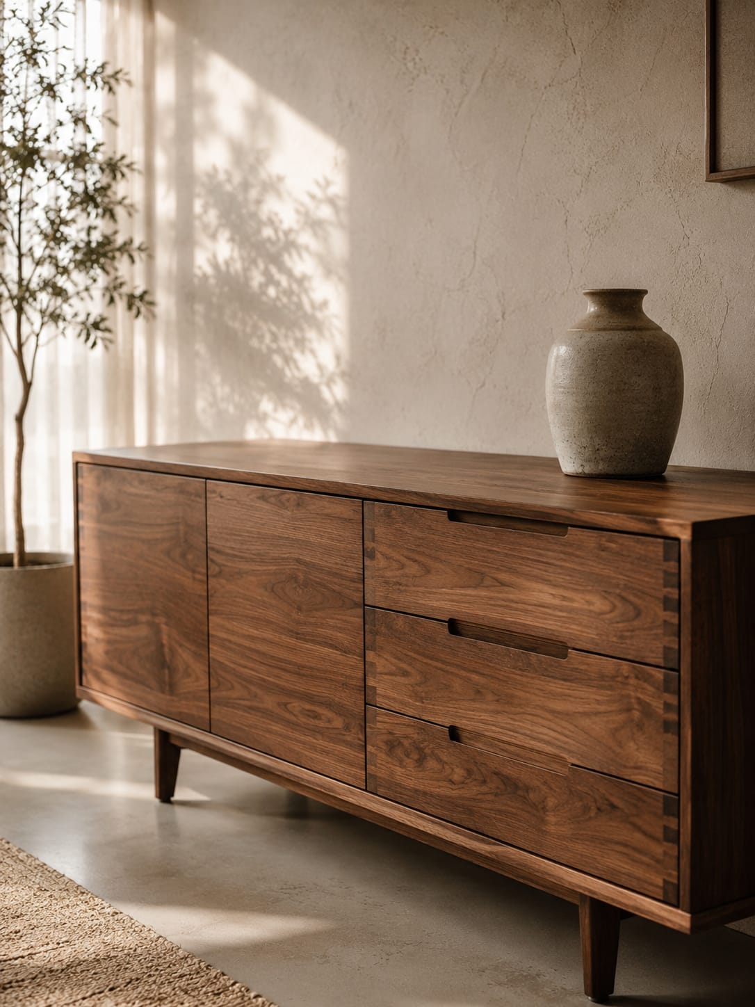 Handgefertigtes Sideboard aus Nussbaum